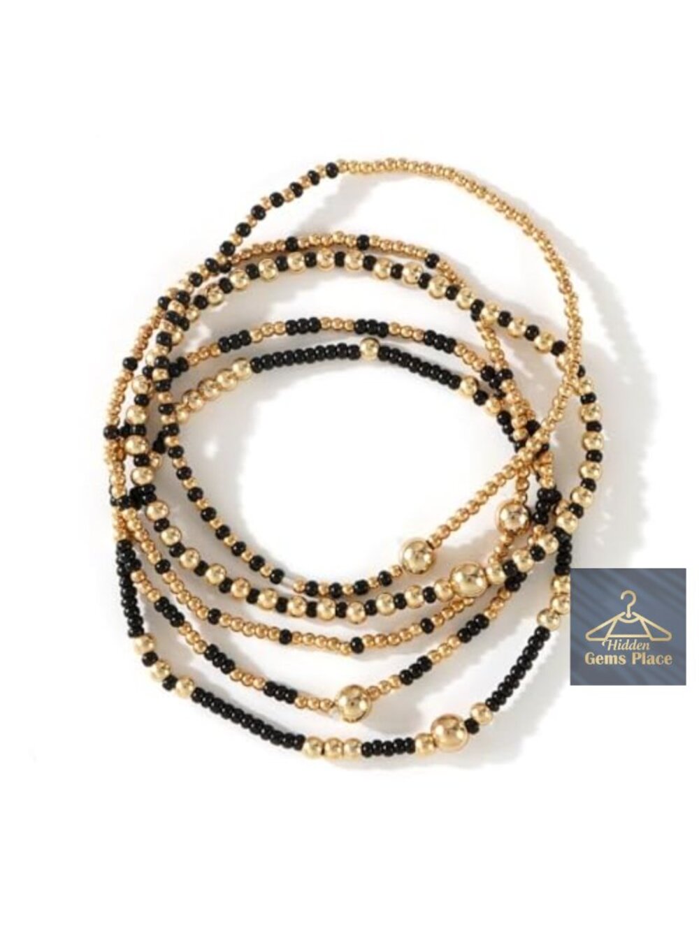Handmade Boho Colorful Bead Stackable Bracelets Gold Chain Layering Jewelry